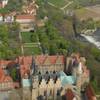 Luftaufnahme von Kreisverwaltung, Schlossgarten und Schlossgartensalon in Merseburg